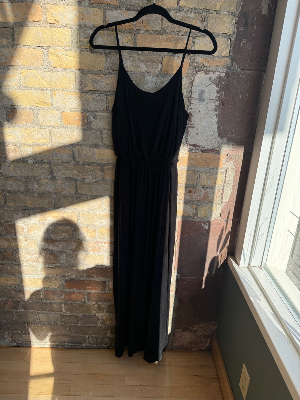 Lush Black Spaghetti-Strap Maxi Dress